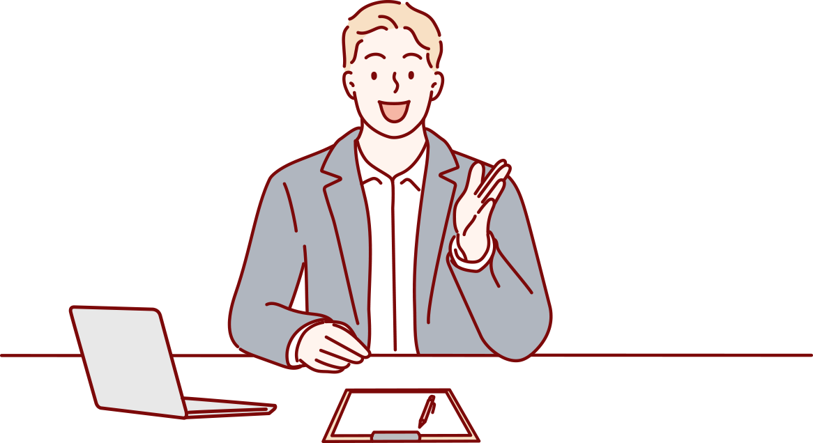 男性が相談に乗ってくれている